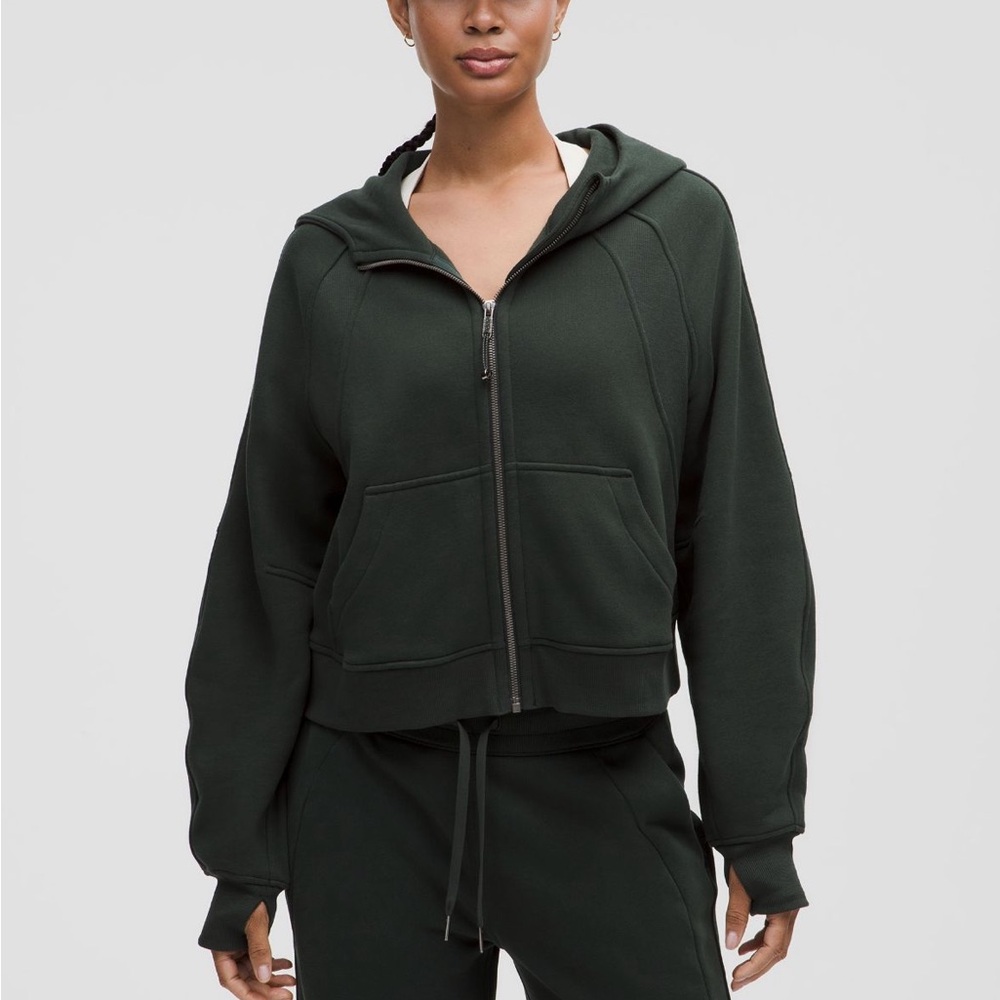 lululemon scuba full zip xs/s legacy green